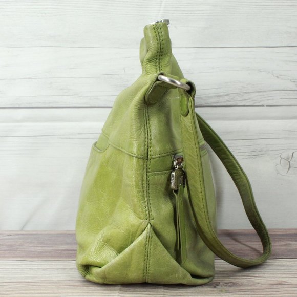 HOBO The Original Women's Avocado Green Leather Shoulder Crossbody Bag - Picture 3 of 11